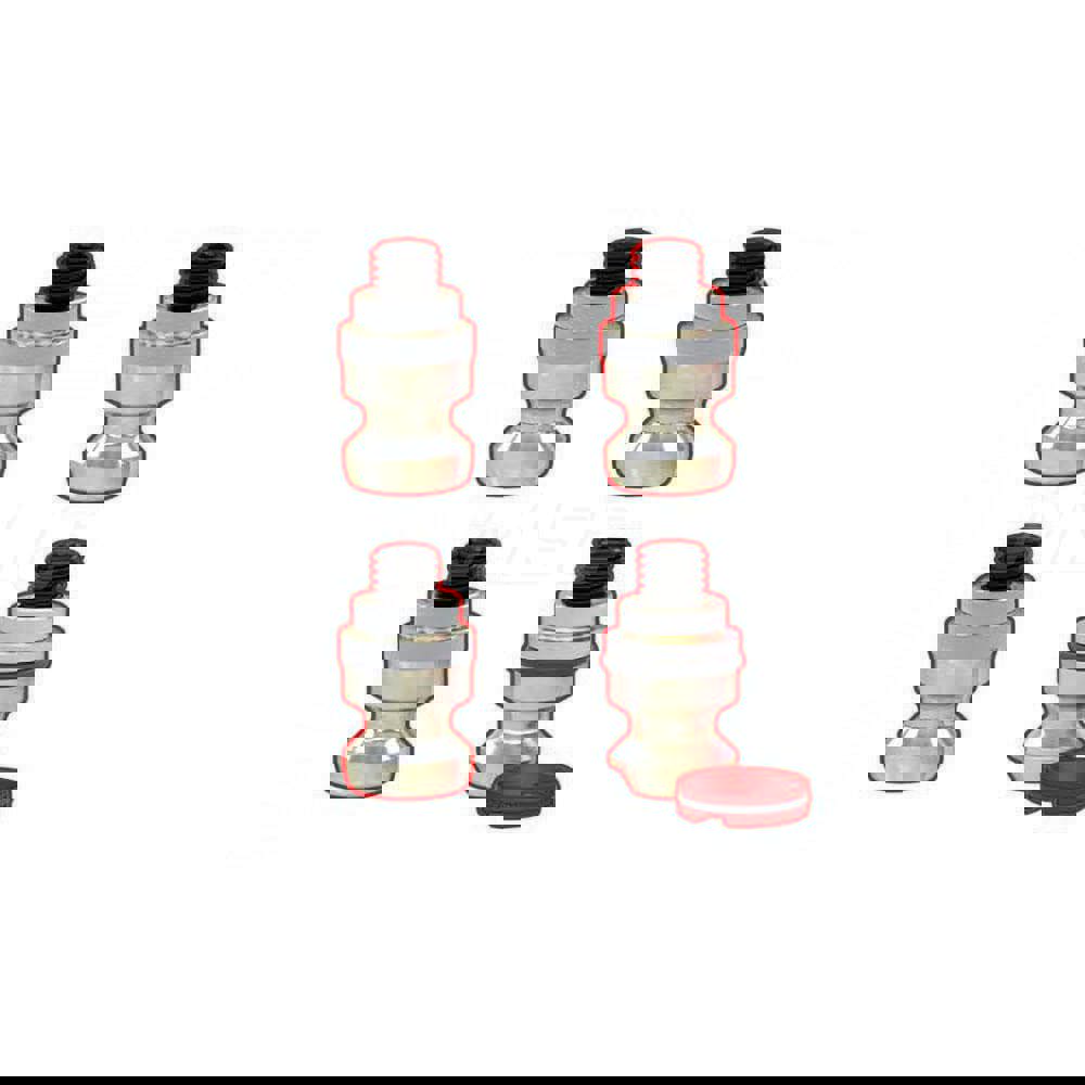 Retention Knob: M10 x 1.5 Thread, 20 mm Knob Dia